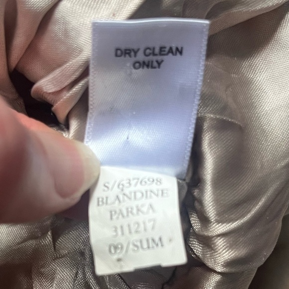 Banana Republic Cream Tan Bubble Hem Long Sleeve Rain Jacket Fall Size XL - Picture 6 of 9